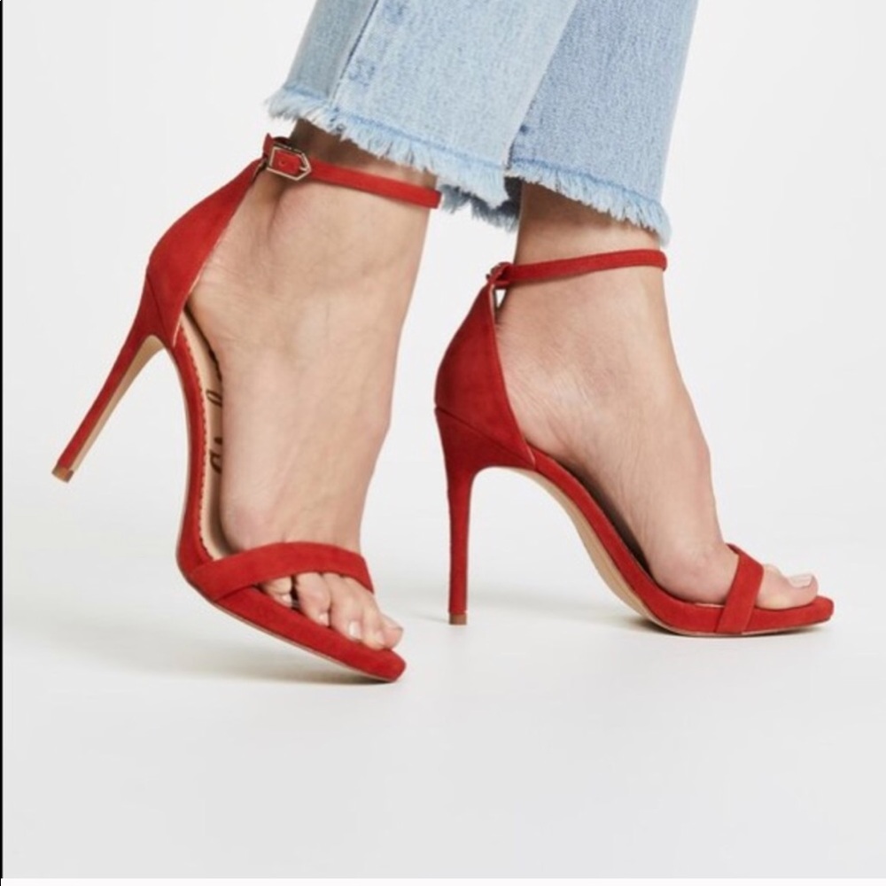 Sam Edelman Nadya red suede heel. 8.5.